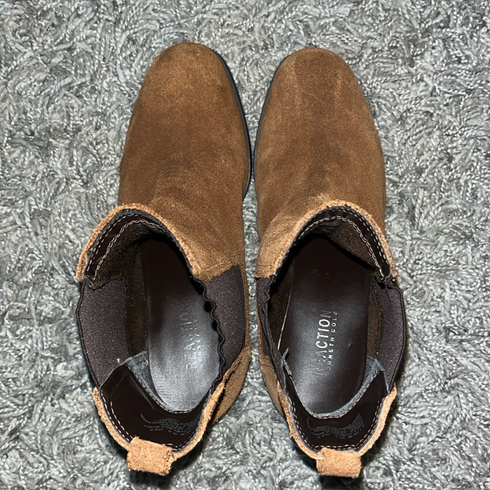 Kenneth Cole Reaction Brown Suede Ankle Boots - Picture 3 of 8